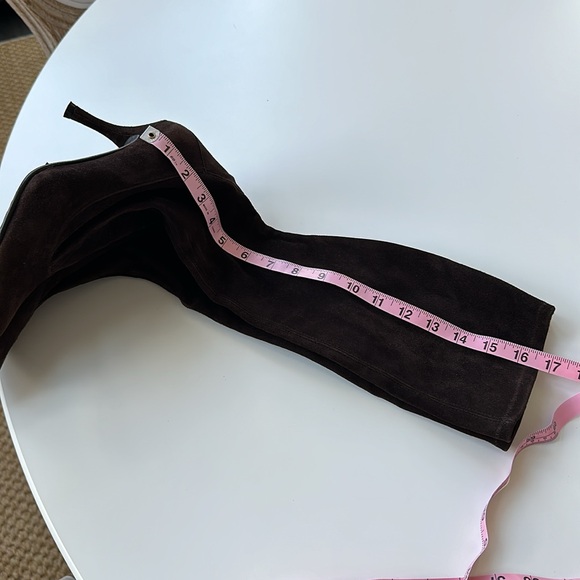 Stuart Weitzman Brown Suede Stiletto Sock Boot Sz 8 - Picture 12 of 14